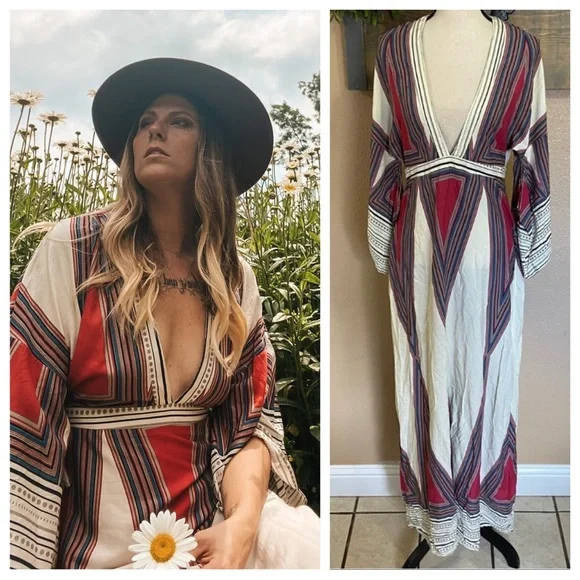Lulus | Dresses | Nwot Lulus Montecito Cream Print Maxi Dress | Poshmark